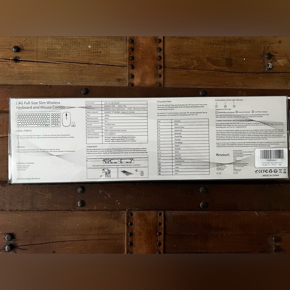 CIMETECH 2.4G Full-Size Slim Wireless Keyboard and Mouse Combo Pink - Picture 10 of 10